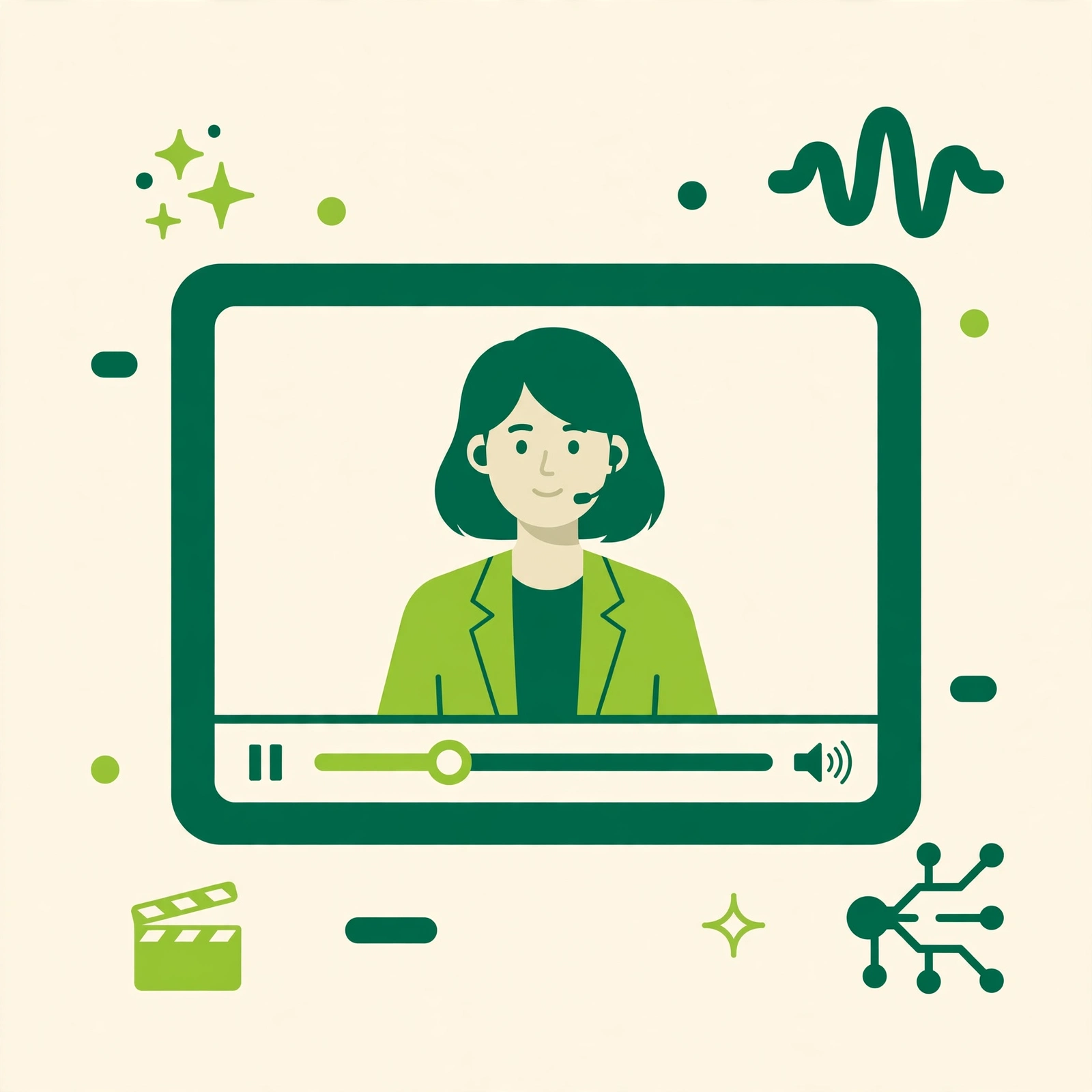 AI video production with a digital avatar