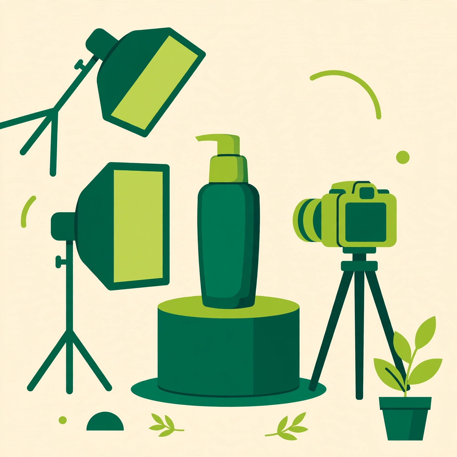 Product photography shoot on a studio set