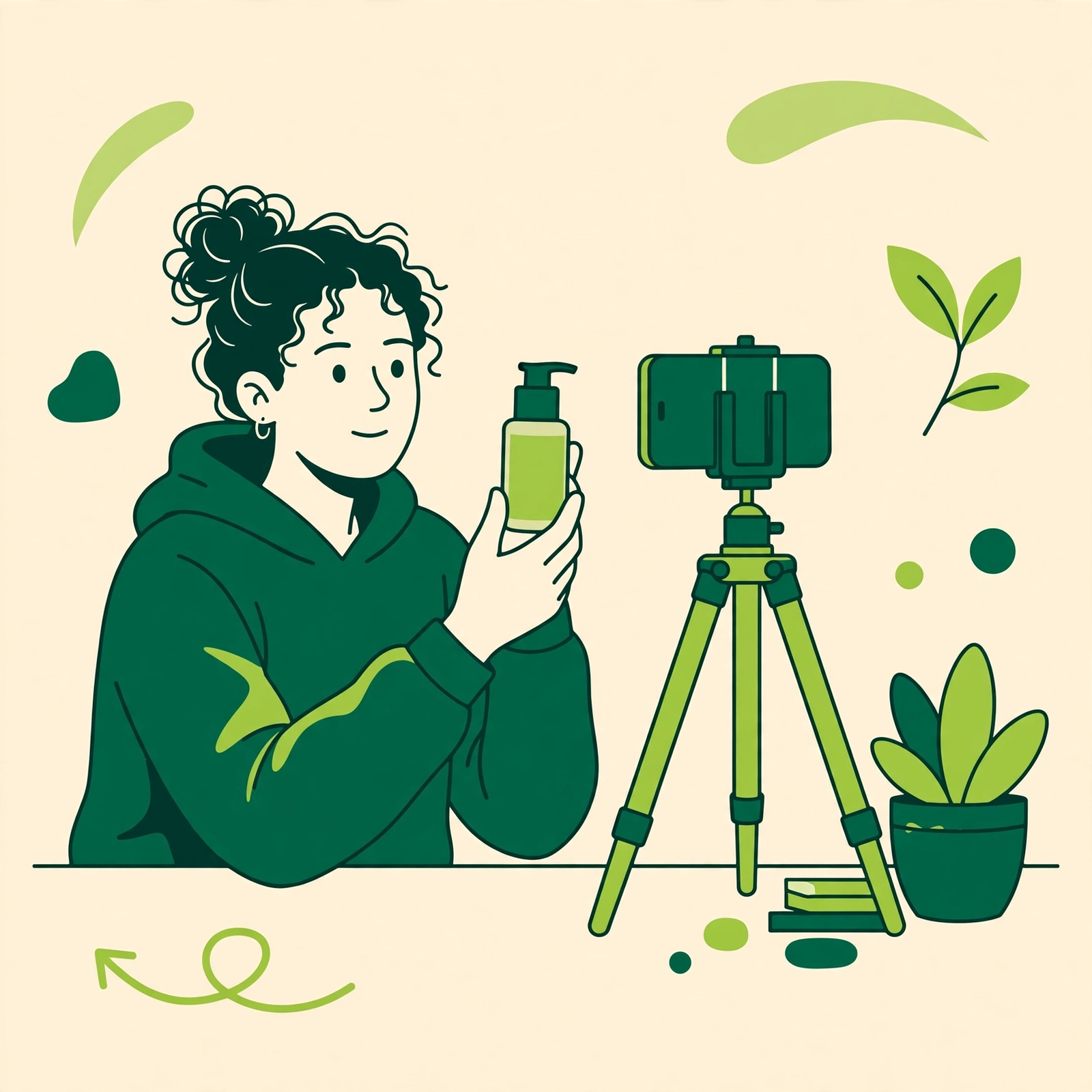 Creator filming a UGC ad for a brand